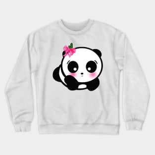 Cute Panda Girl Crewneck Sweatshirt